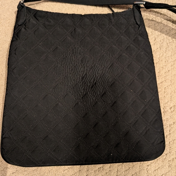 Vera Bradley Large Quilted Crossbody Hipster Black - Picture 3 of 5